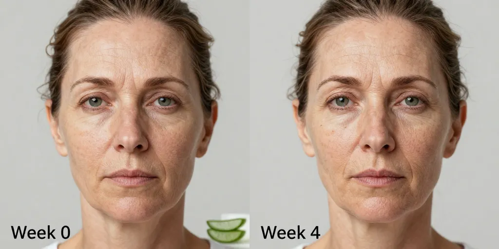 aloe vera visage rides avant après